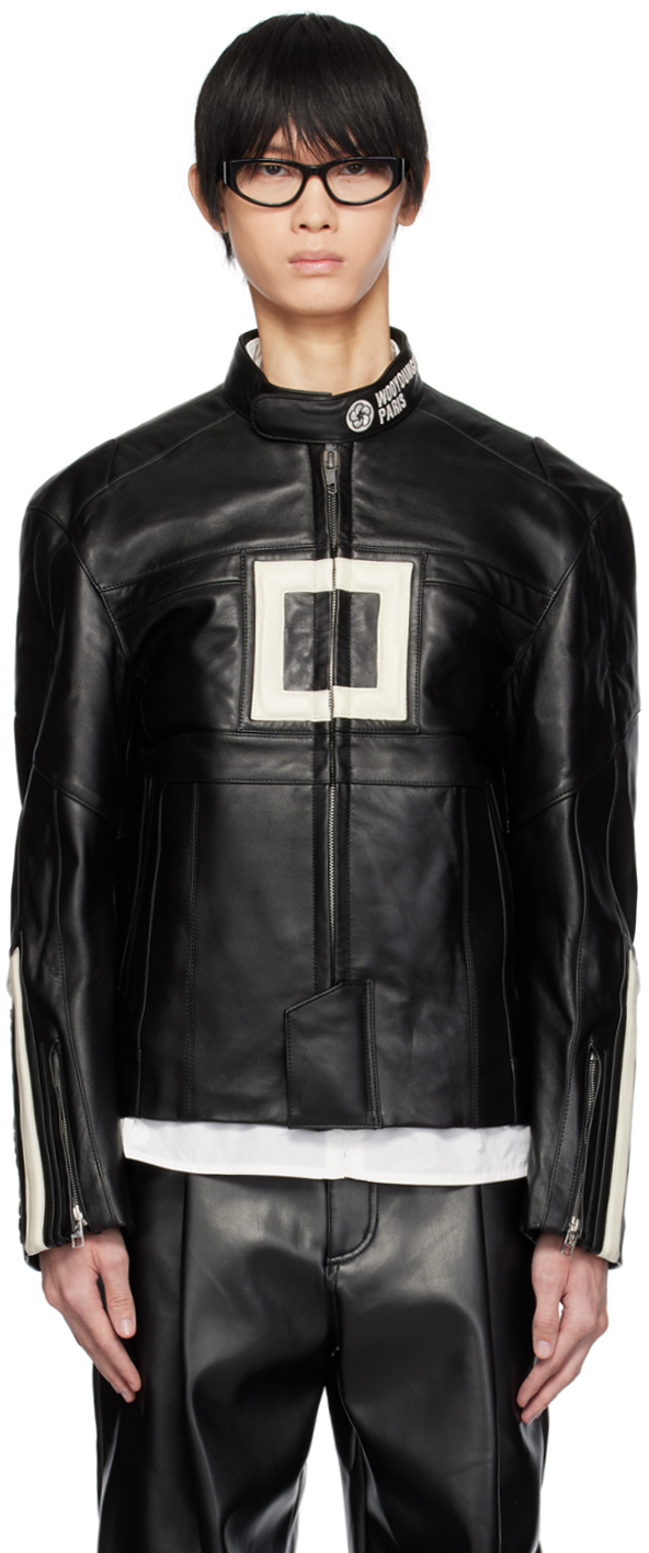 Черная кожаная куртка с воротником-стойкой Wooyoungmi мужские пальто с воротником стойкой кожаные байкерские куртки мотоциклетная черная коричневая кожаная куртка 2022 размера плюс