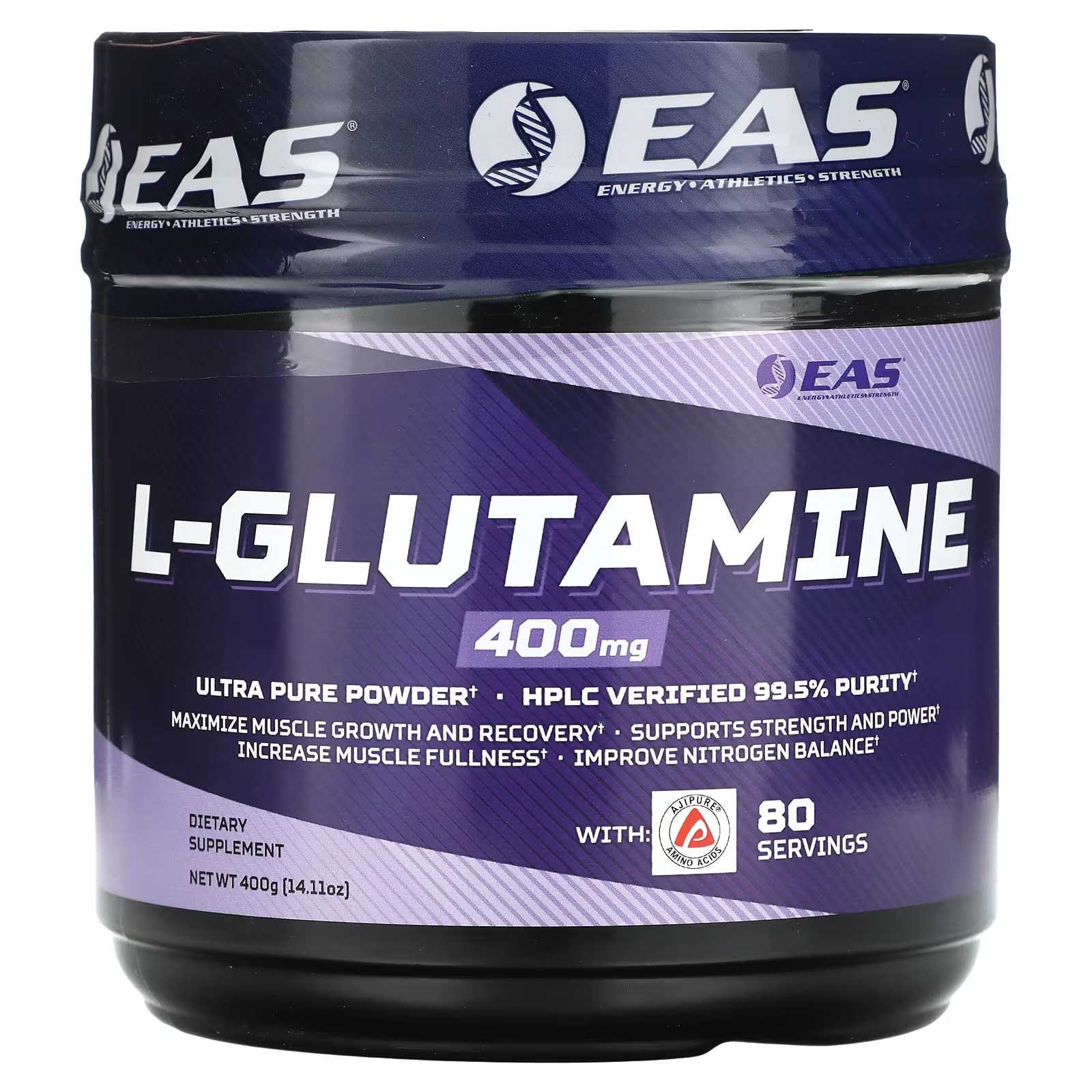 EAS L-глутамин 14,11 унций (400 г) 2 pcs lot strong 15000gs universal golf tag detacher eas remover eas magnet