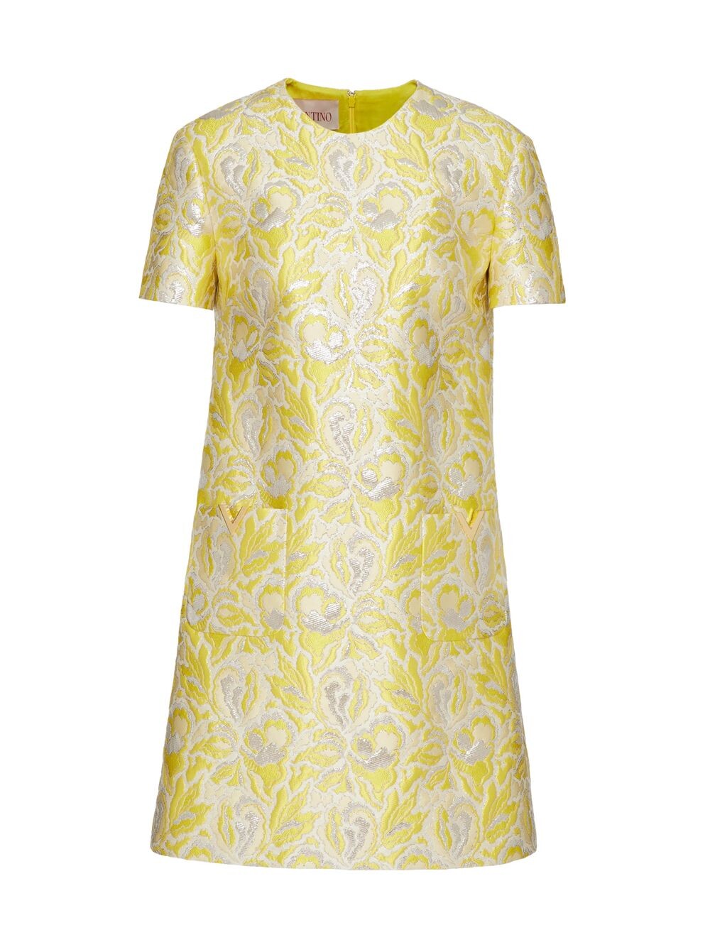 

Короткое платье из парчи Iris Valentino, желтый