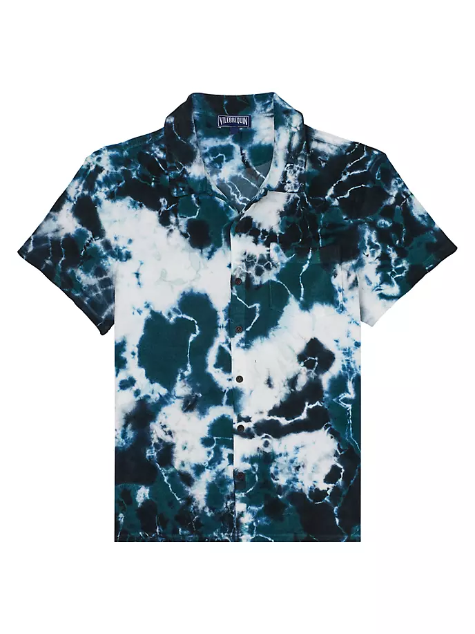 Рубашка на пуговицах с абстрактной принтом Charli Vilebrequin, цвет emeraude emeraude одеколон 75мл