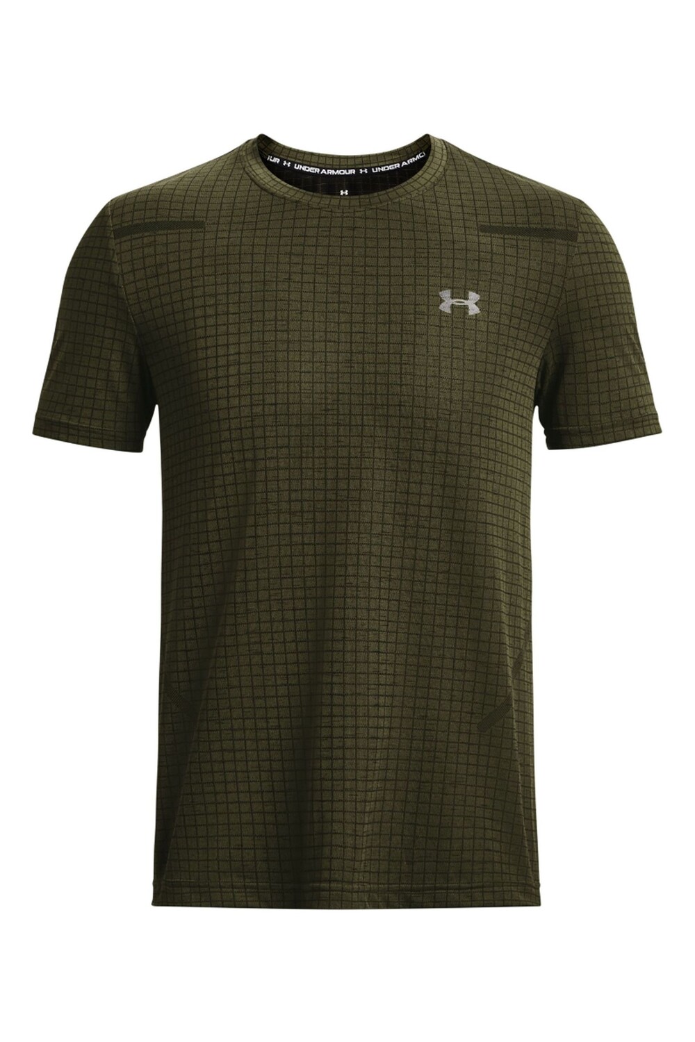 

Зеленая бесшовная футболка с короткими рукавами в сетку Under Armour, зеленый