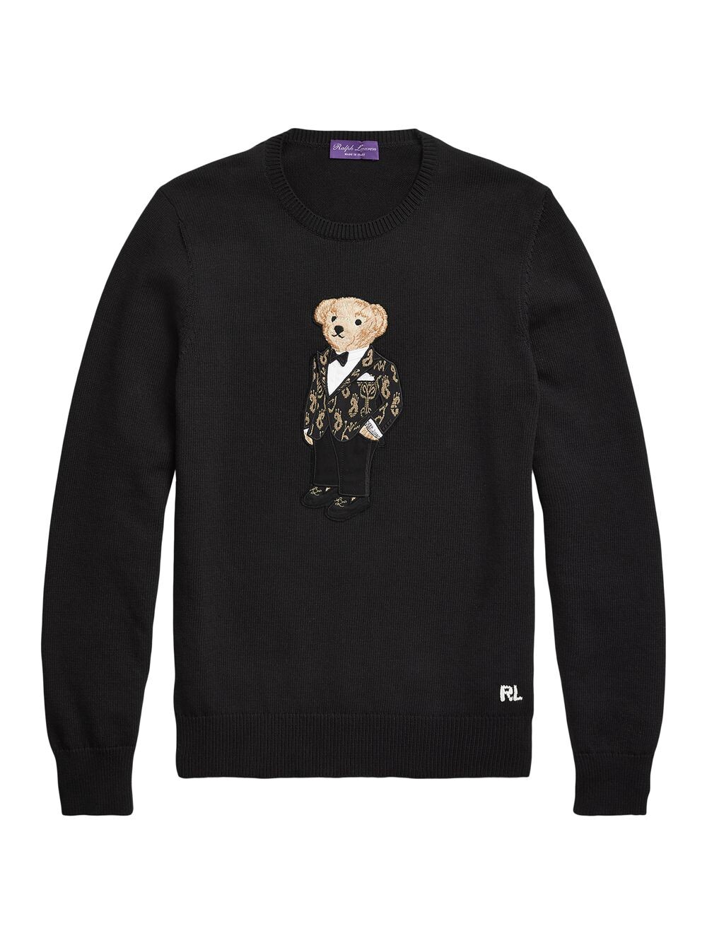 

Кашемировый свитер Polo Bear Ralph Lauren Purple Label, черный