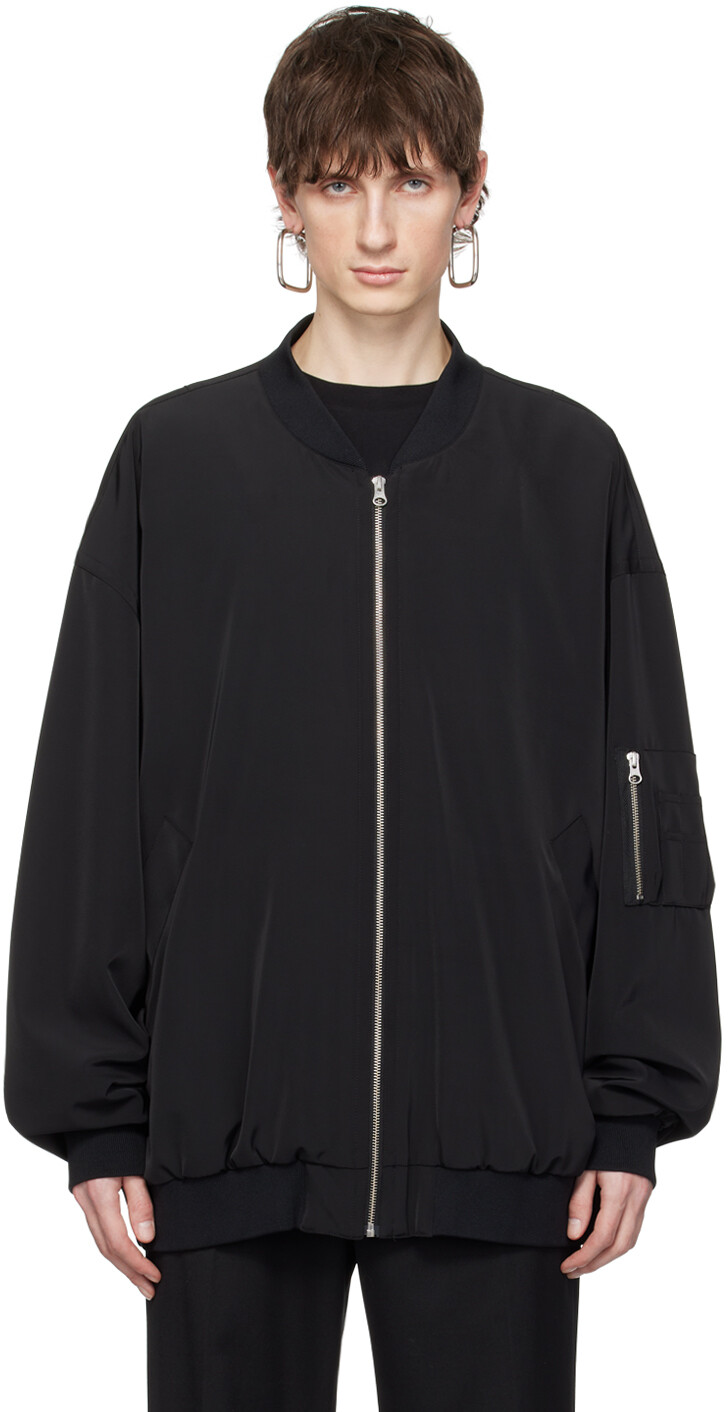 

Черный бомбер на молнии Mm6 Maison Margiela, цвет Black