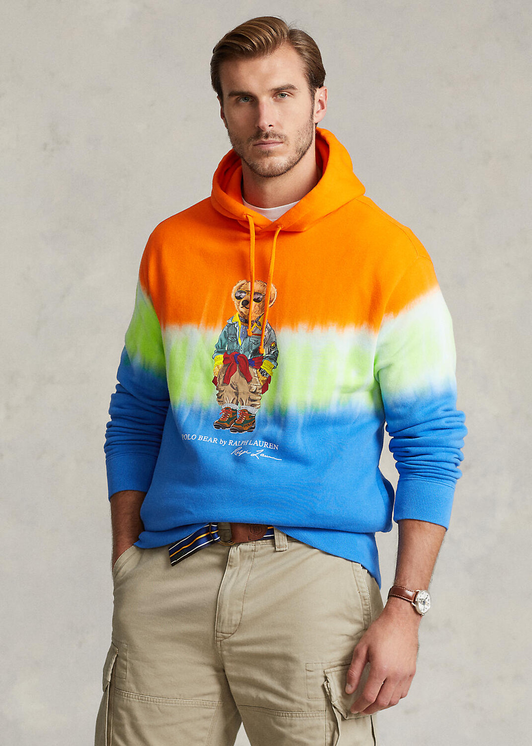 

Худи из флиса с принтом тай-дай Polo Bear