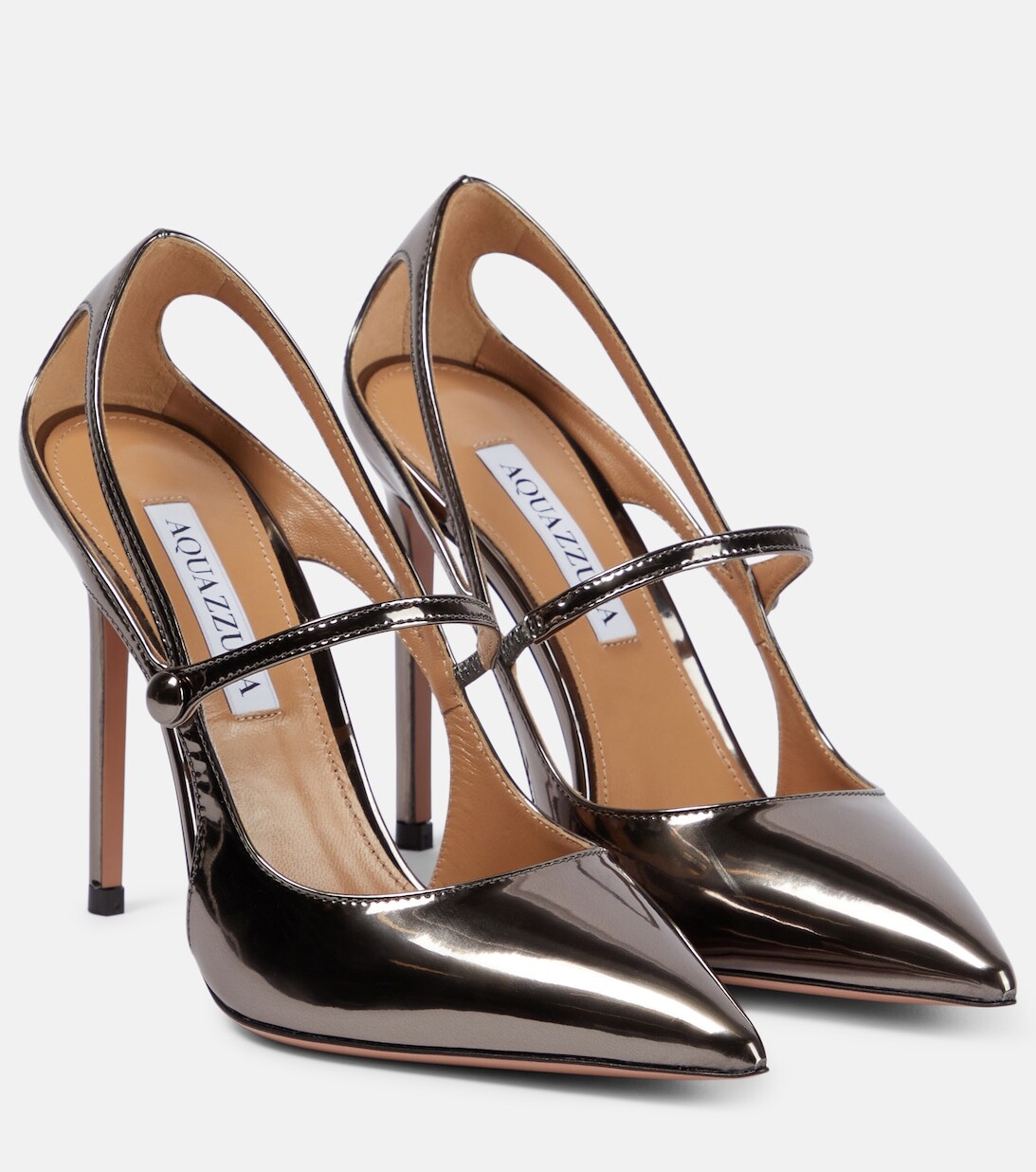 

Туфли-лодочки Bovary из металлизированной кожи Aquazzura, разноцветный
