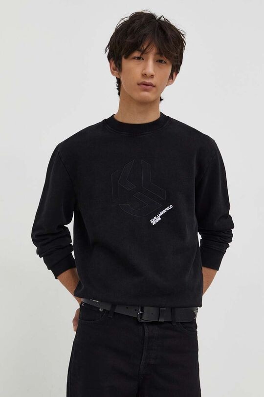 

Хлопковая толстовка Karl Lagerfeld Jeans, черный