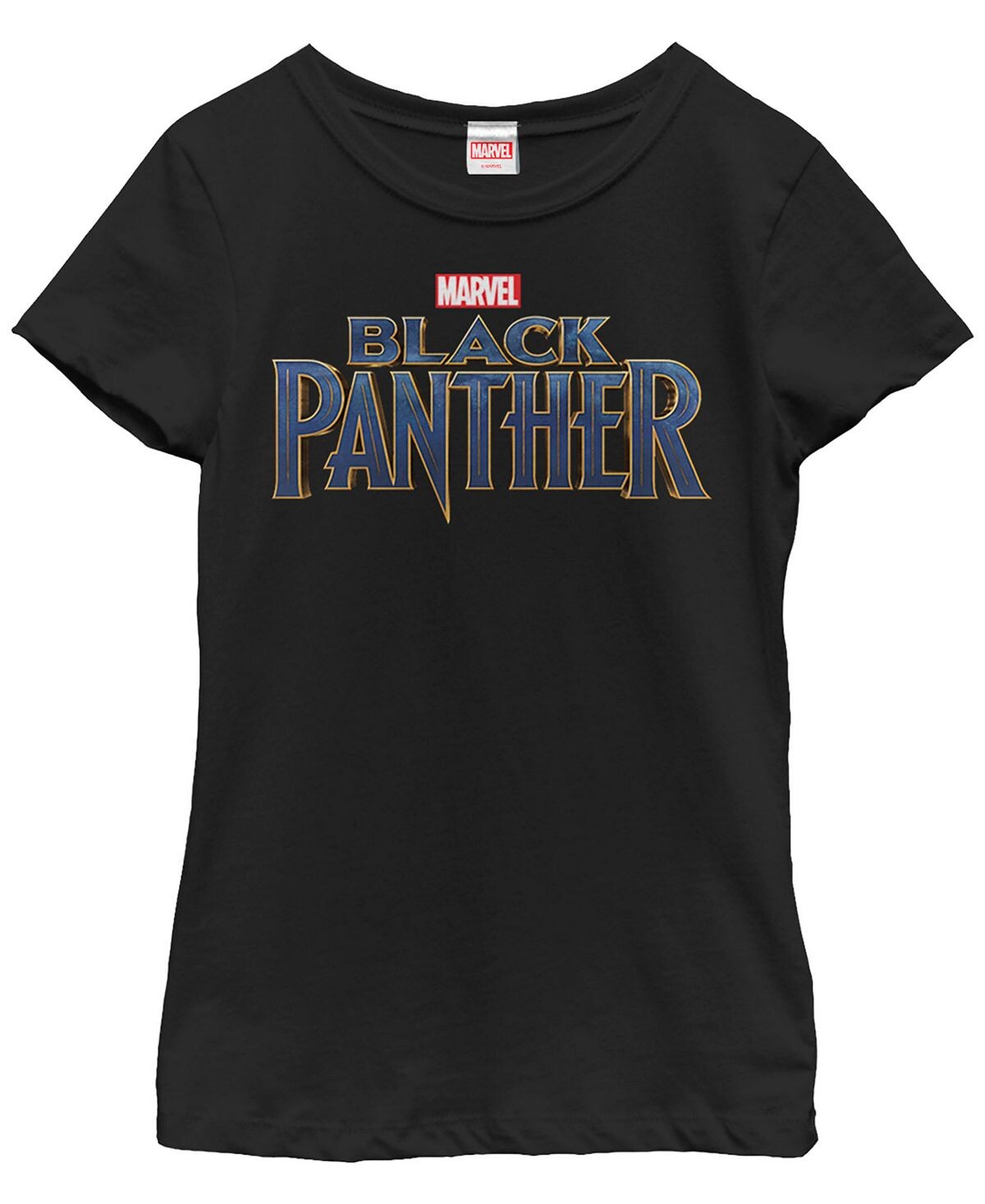 

Детская футболка с текстовым логотипом Marvel Black Panther 2018 для девочек Fifth Sun