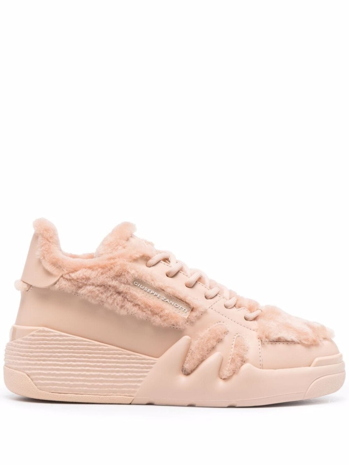 

Giuseppe Zanotti высокие кроссовки с отделкой из овчины, розовый