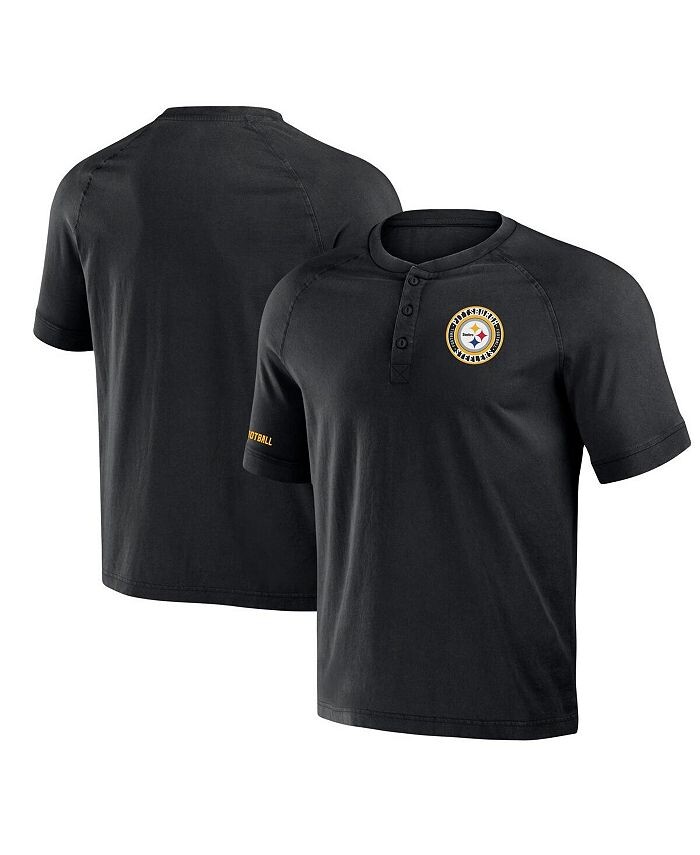 

Мужская футболка NFL x Darius Rucker Collection от Black Pittsburgh Steelers стираная футболка хенли реглан Fanatics, черный