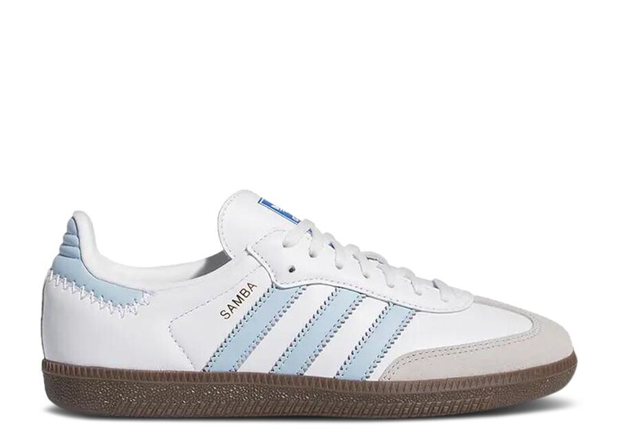 

Кроссовки adidas Samba OG J, цвет White Clear Sky