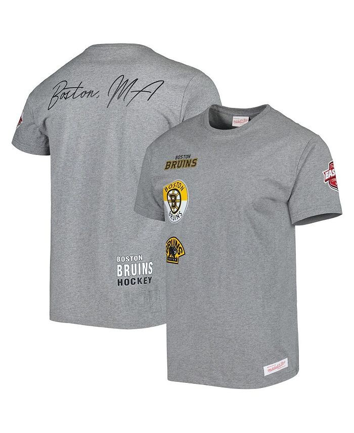 

Мужская футболка Heather Grey Boston Bruins City Collection Mitchell & Ness, серый