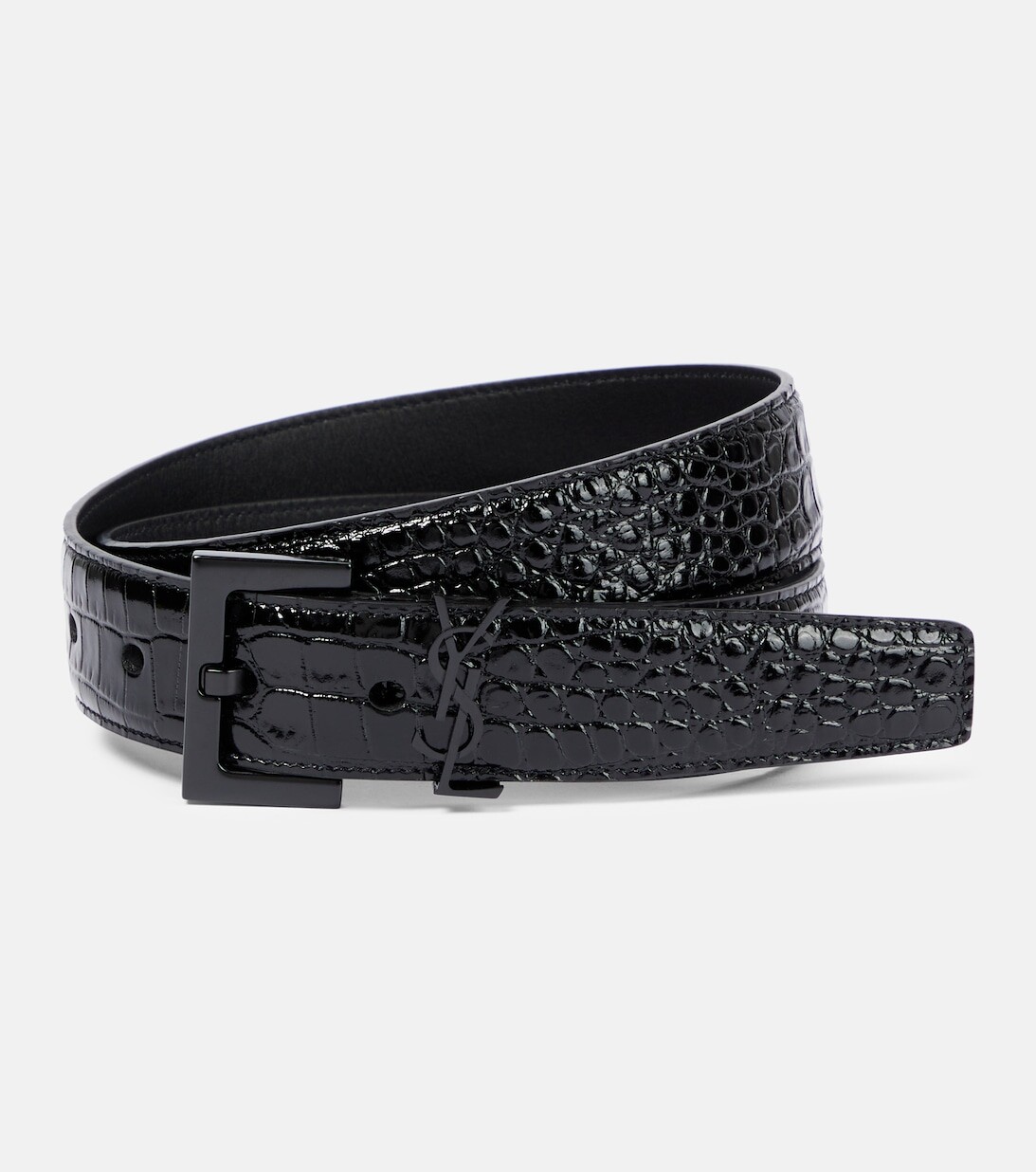 

Кожаный ремень Cassandra Saint Laurent, черный