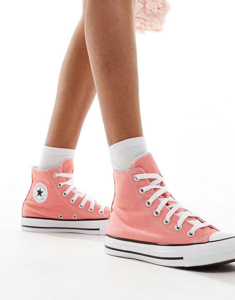 

Converse - Chuck Taylor - Высокие кеды розового цвета Taffy