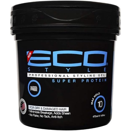 Гель для укладки Super Protein, 473 мл, черный, Eco Styler