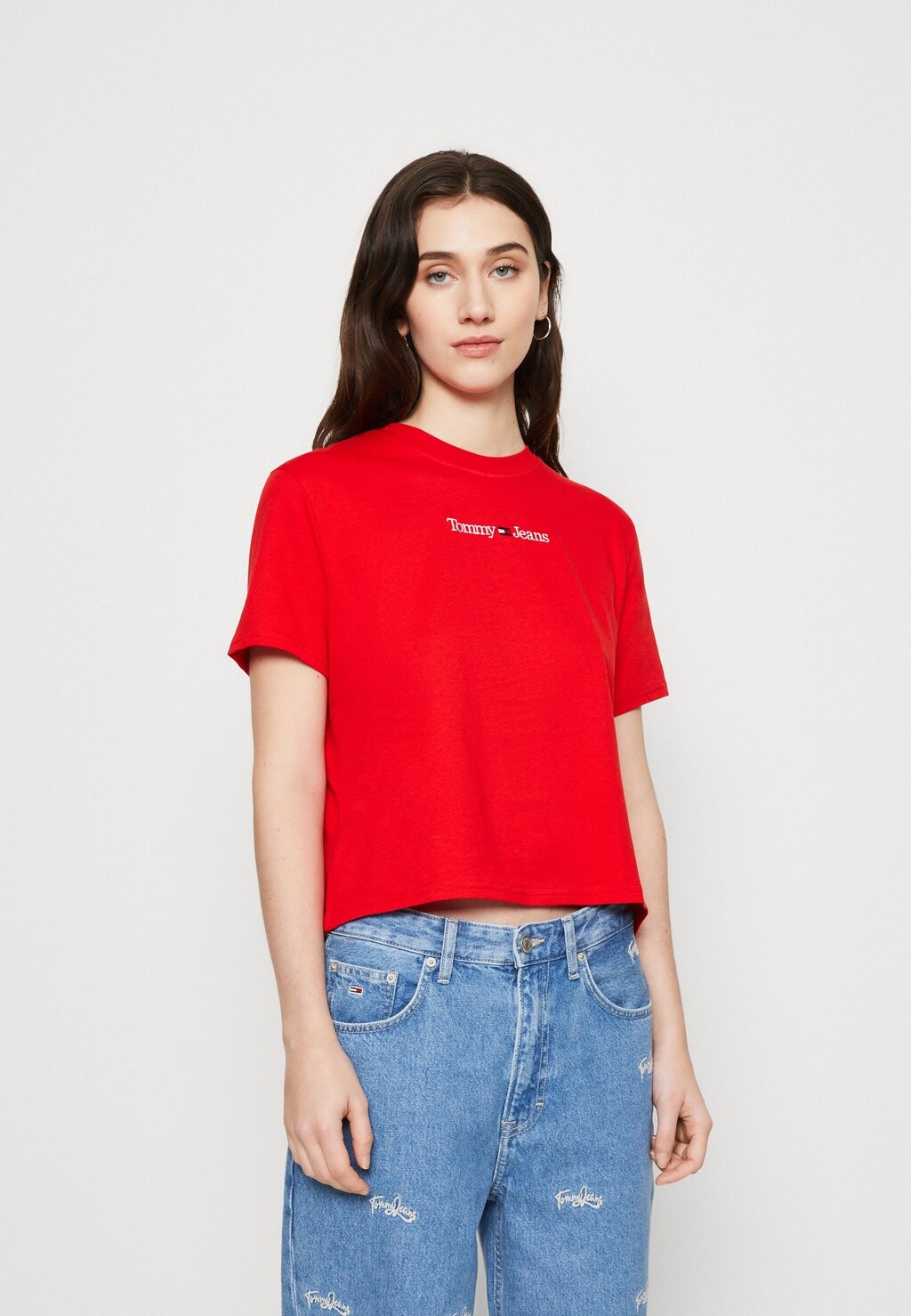 

Футболка с принтом Tommy Jeans, темно-малиновый