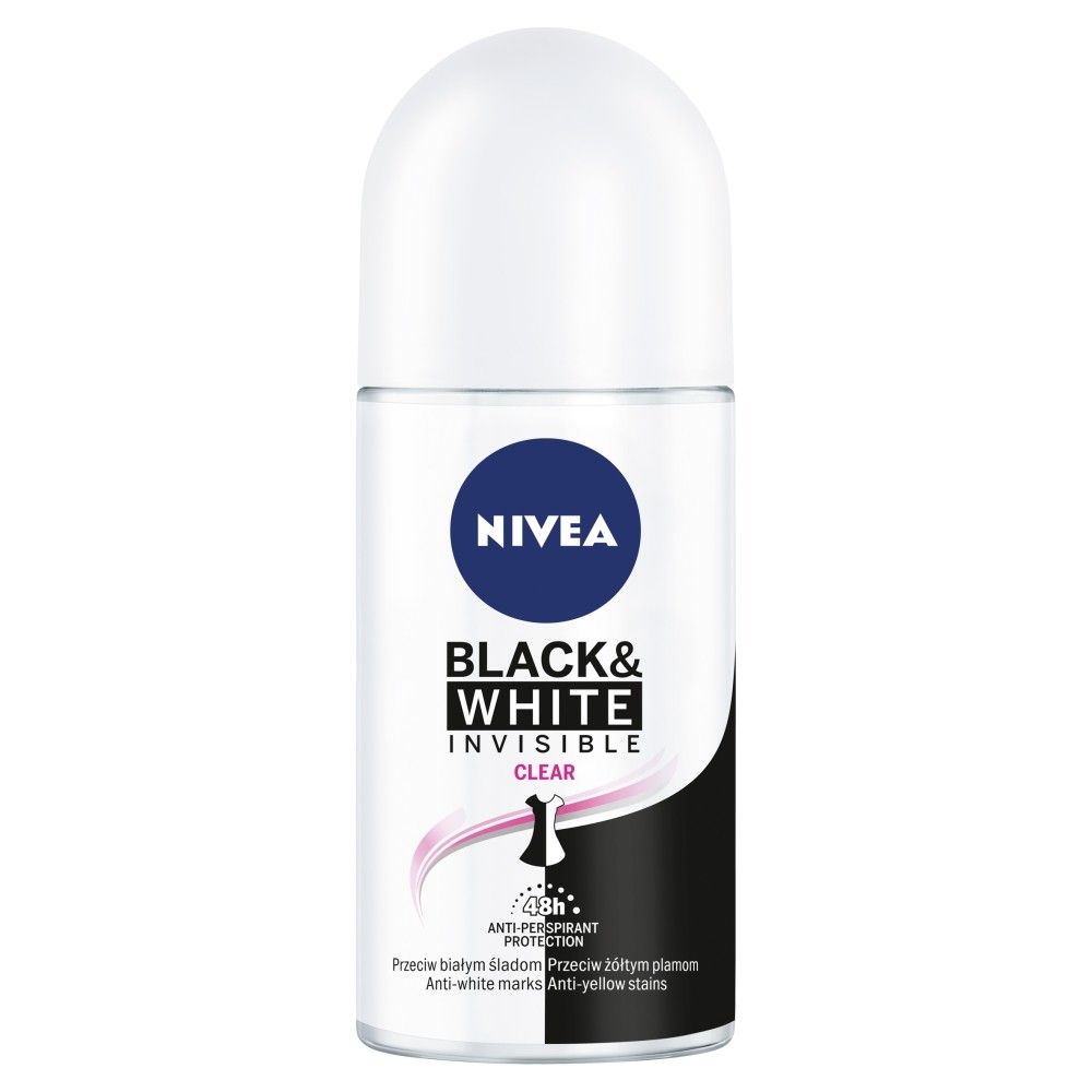 Nivea Black&White Invisible Clear антиперспирант для женщин, 50 ml