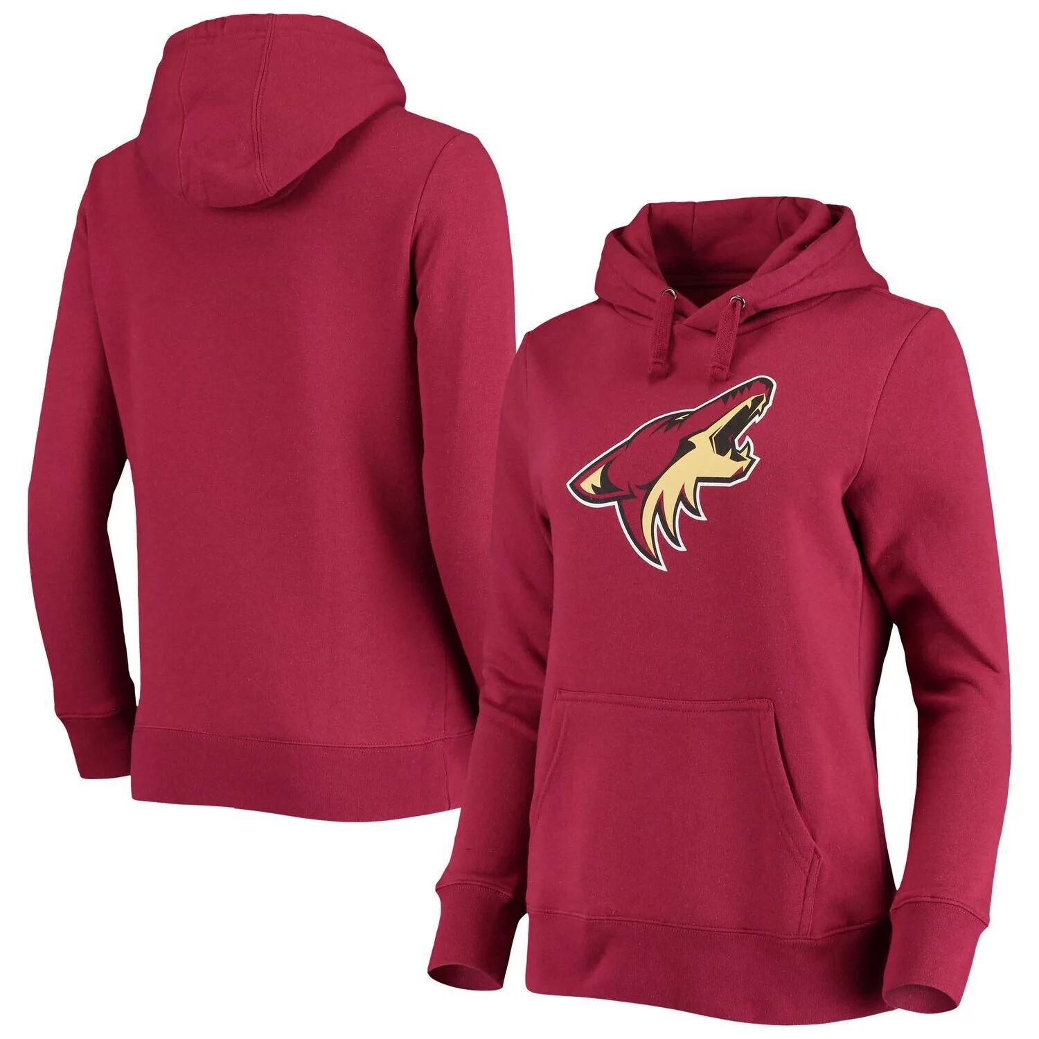 

Женский пуловер с капюшоном и логотипом Fanatics Garnet Arizona Coyotes Primary Fanatics