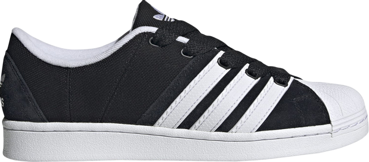 Кроссовки Superstar Supermodified 'Black White - Black Heel', черный кроссовки adidas superstar wordmark heel stripe white black черный