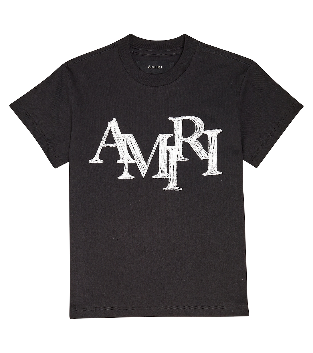 Хлопковая футболка с логотипом Amiri Kids, черный черный кардиган amiri