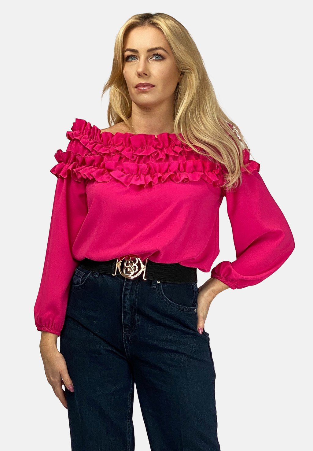Блузка SPANISH WITH FRILLS REGINA FASHION, цвет mottled pink блузка with button regina fashion цвет fuchsia pink