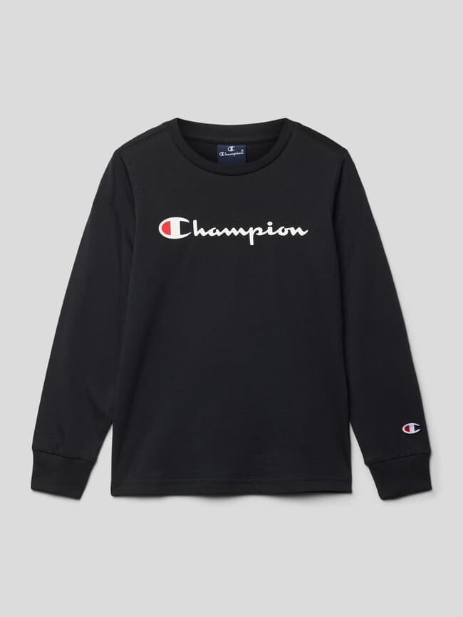 

Лонгслив с принтом этикетки CHAMPION, черный