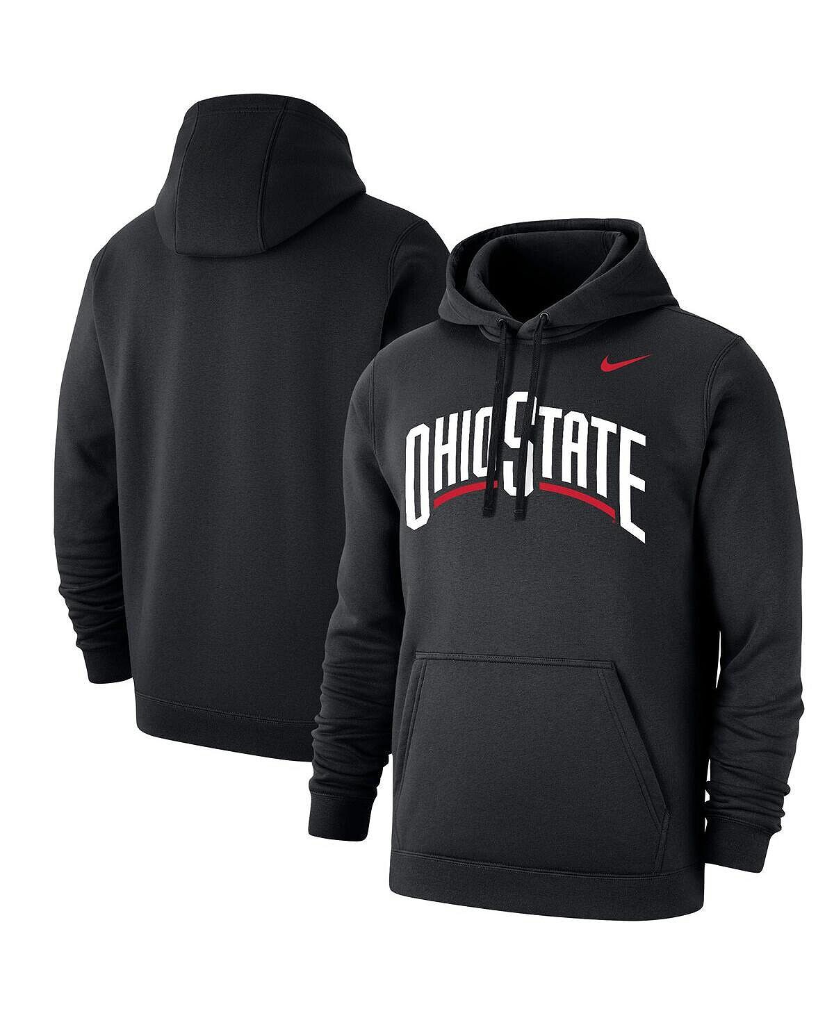 

Мужской черный пуловер с капюшоном и логотипом Ohio State Buckeyes Club Nike