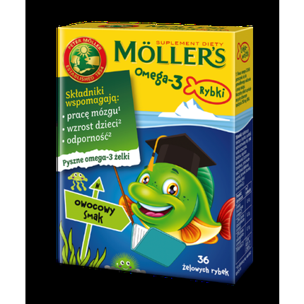 Рыбий жир Омега-3 для детей с фруктовым вкусом, Moller'S
