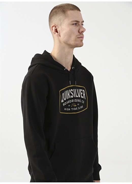 

Черная мужская толстовка с капюшоном Quiksilver, Черный
