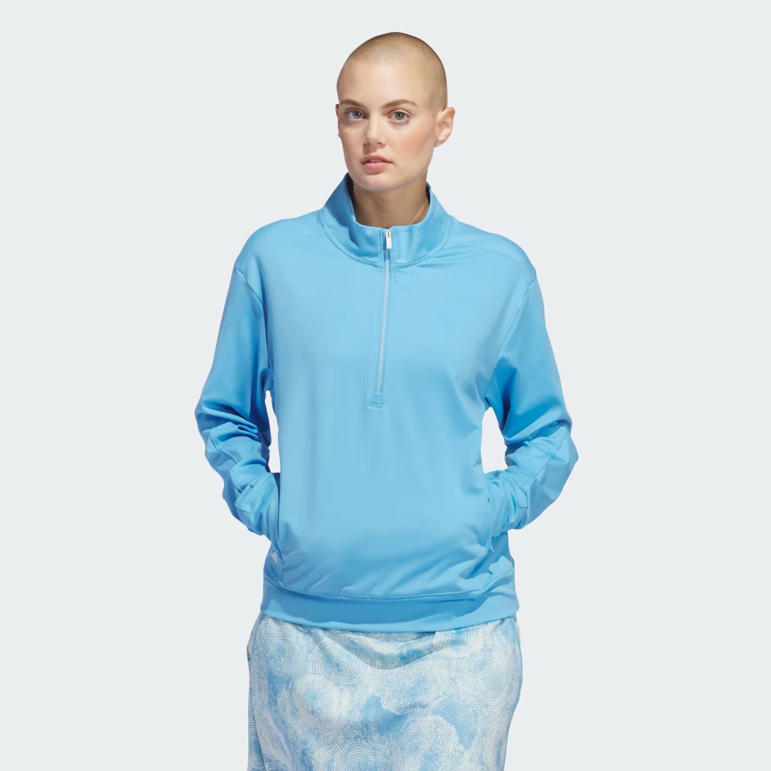 

Многослойный топ Ultimate365 с молнией до половины Adidas, цвет Semi Blue Burst