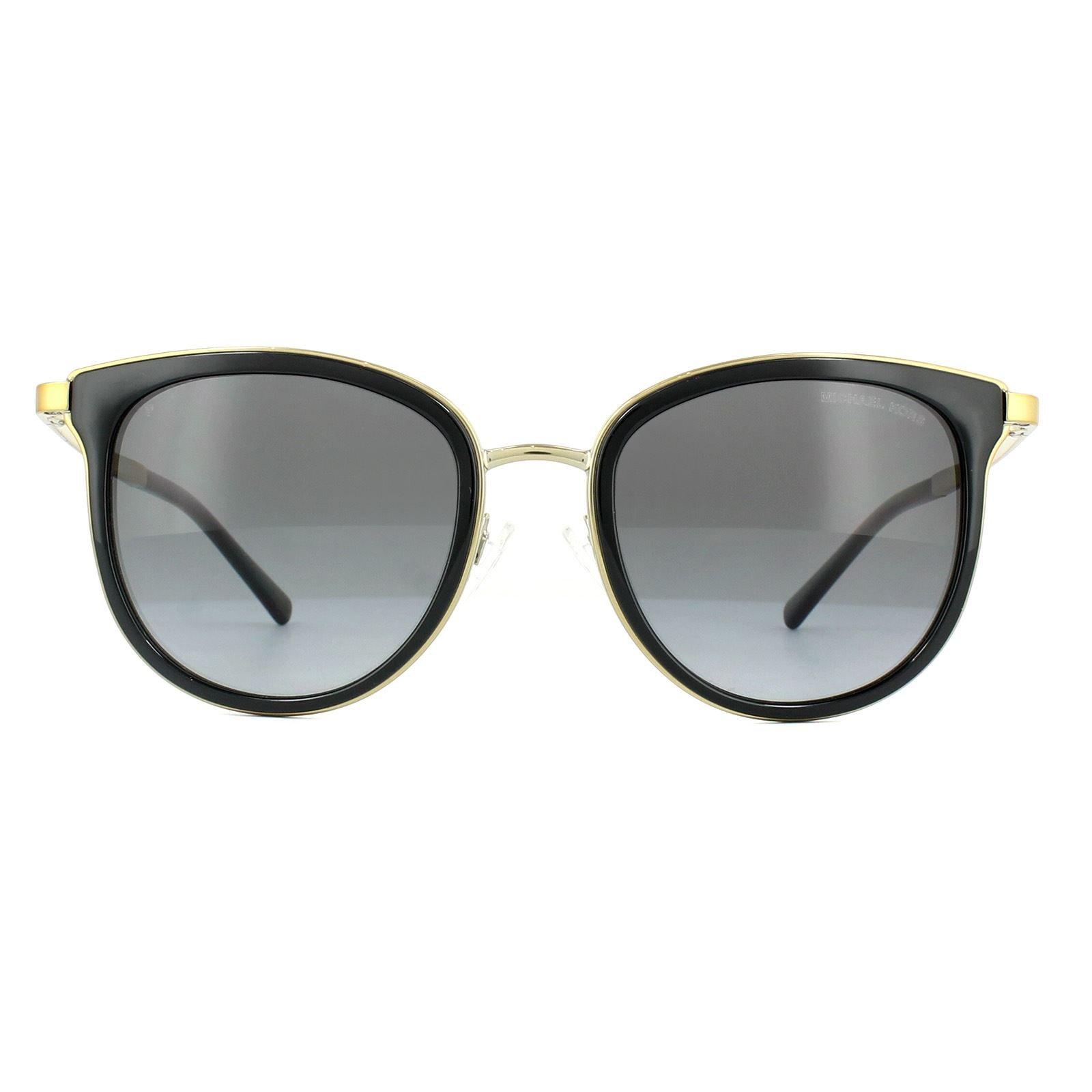 Поляризованные солнцезащитные очки «кошачий глаз» черного, золотого и серого цвета с градиентом Michael Kors, черный