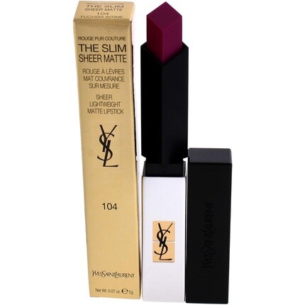 

Yves Saint Laurent Rouge Pur Couture The Slim Sheer Matte N°104 Фуксия Intime 10г