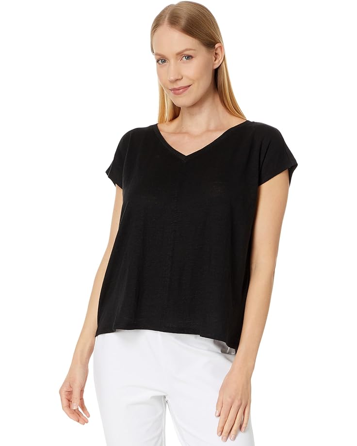 

Футболка Eileen Fisher V Neck Square, черный