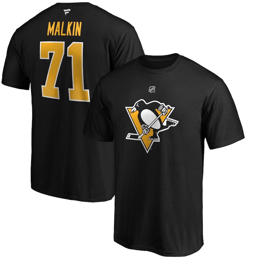 

Футболка с именем и номером Fanatics Branded Pittsburgh Penguins, черный