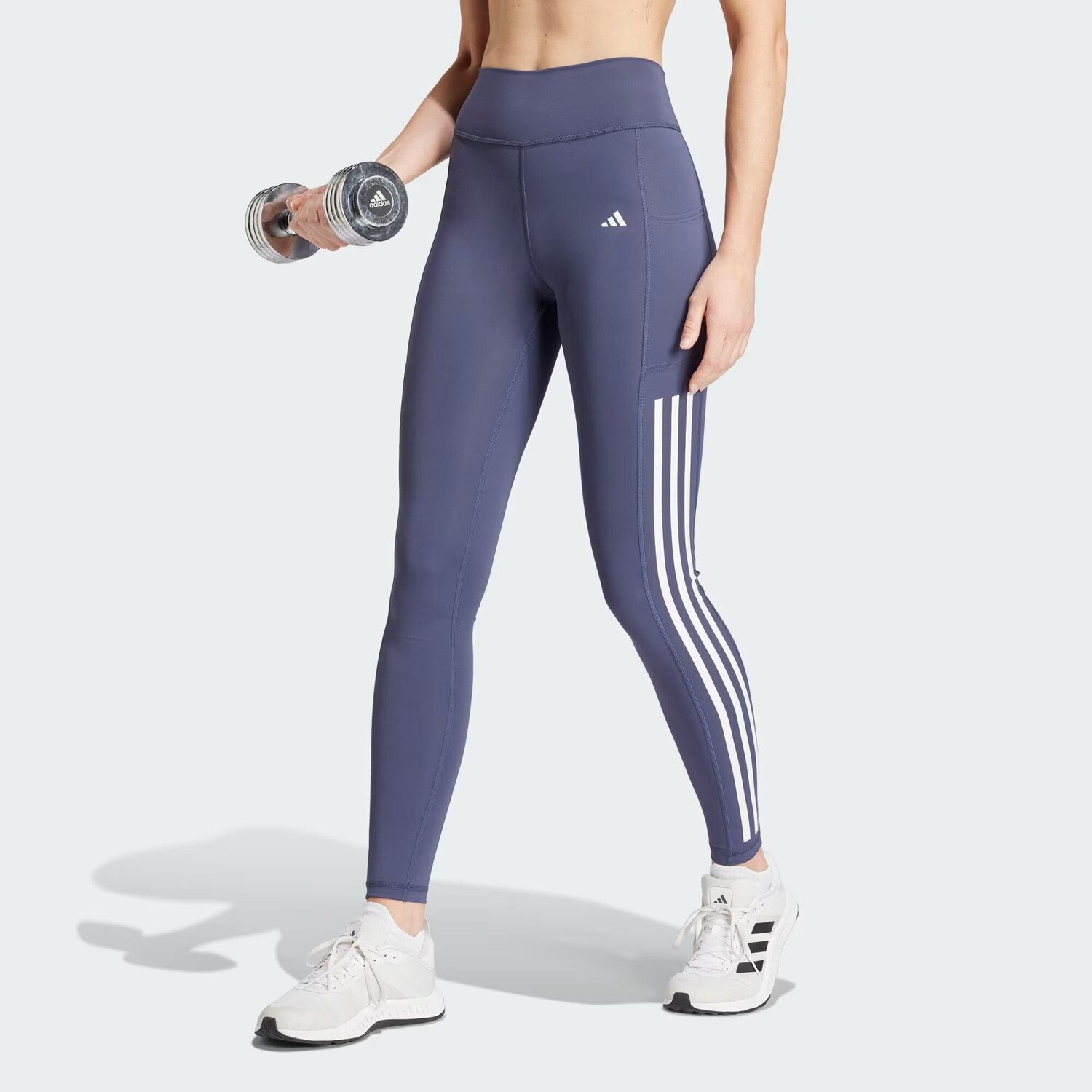 

Леггинсы во всю длину с 3 полосками Optime Adidas, цвет Shadow Navy