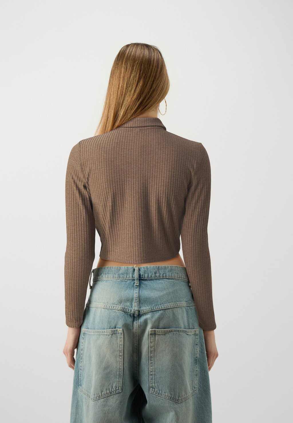 

Топ с длинными рукавами Onlnella Half Zip ONLY, коричневый