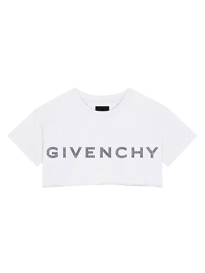 

Укороченная футболка из хлопка с логотипом Givenchy, белый