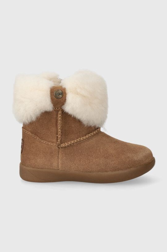 

Детские замшевые зимние сапоги UGG T RAMONA, бежевый