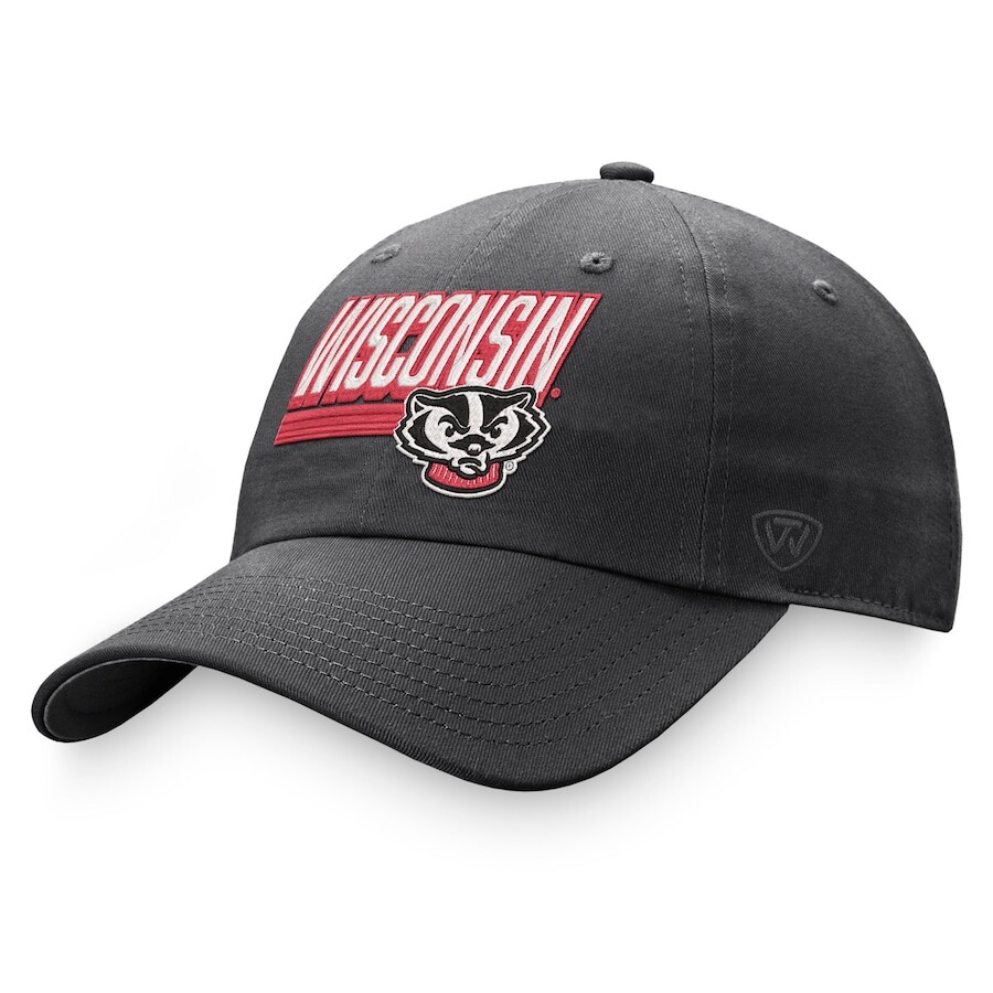 

Бейсболка Top of the World Wisconsin Badgers, угольный
