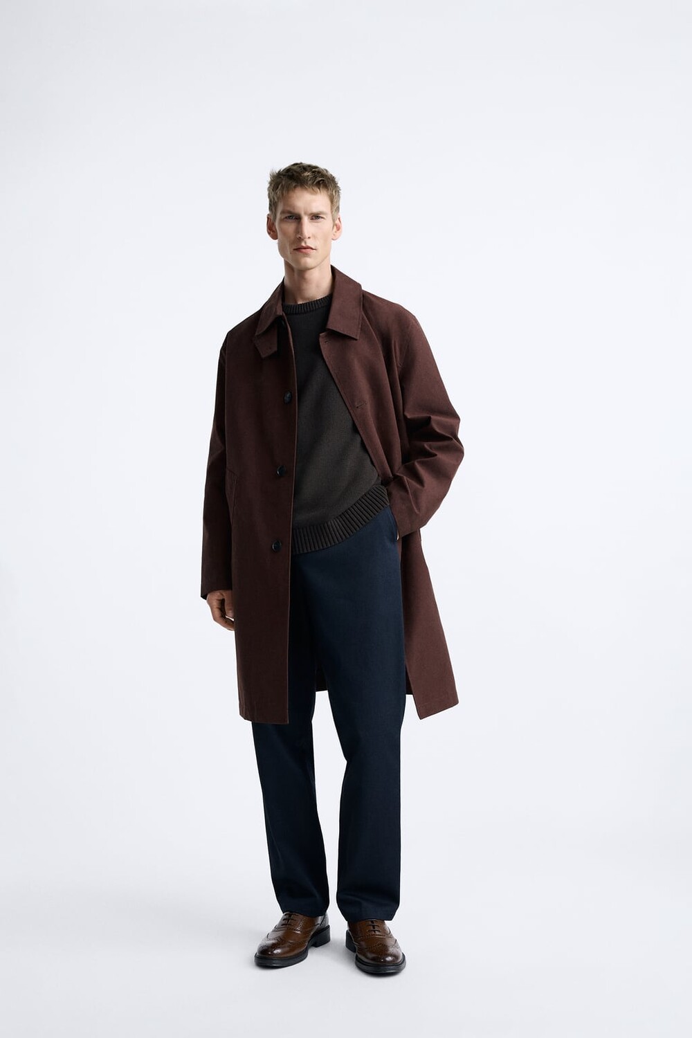 

Элегантные туфли с брёвнами ZARA, коричневый