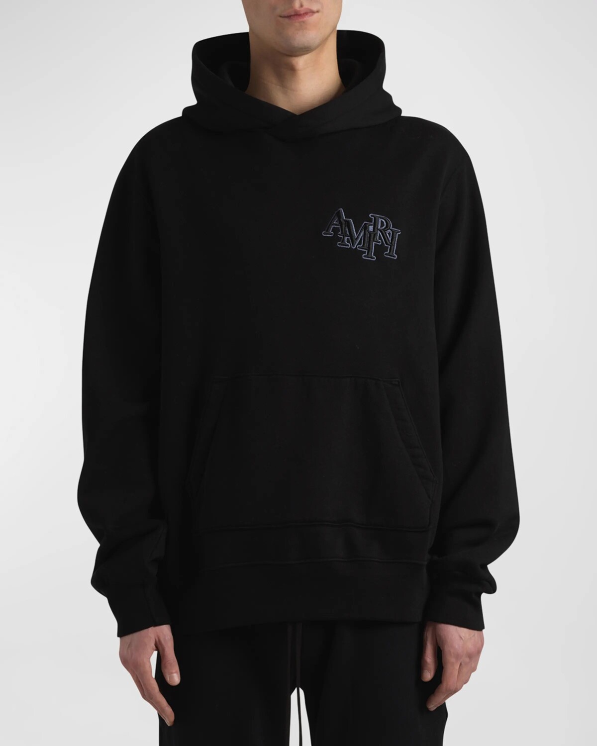 

Мужская толстовка с логотипом в шахматном порядке Amiri, цвет Black