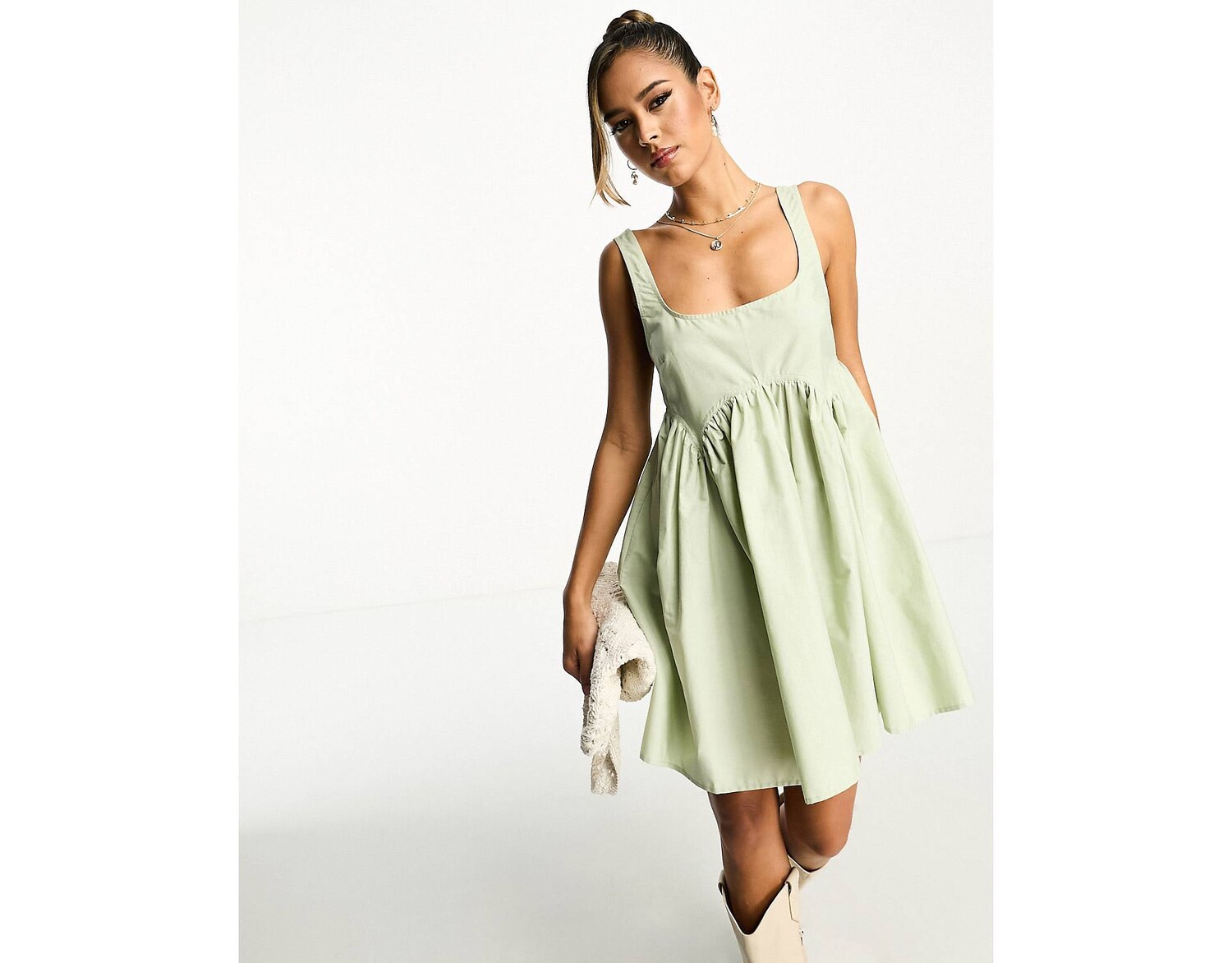 

Сарафан мини-халат с квадратным вырезом ASOS DESIGN
