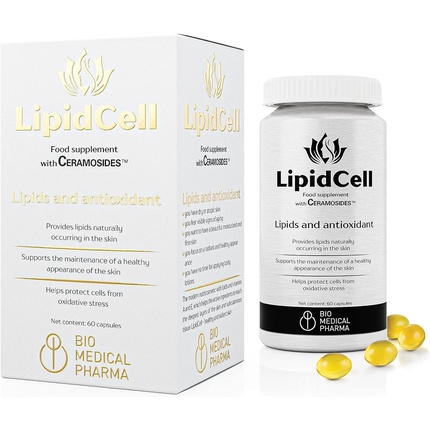 

Lipidcell Ceramosides Сквален Витамины А и Е Добавка для восстановления гидролипидного барьера кожи 60 капсул, Bio Medical Pharma