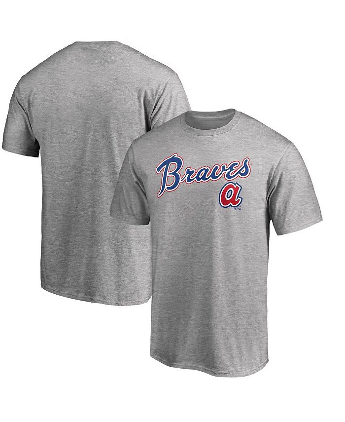 

Мужская серая футболка с логотипом Atlanta Braves Cooperstown Wahconah Fanatics, серый