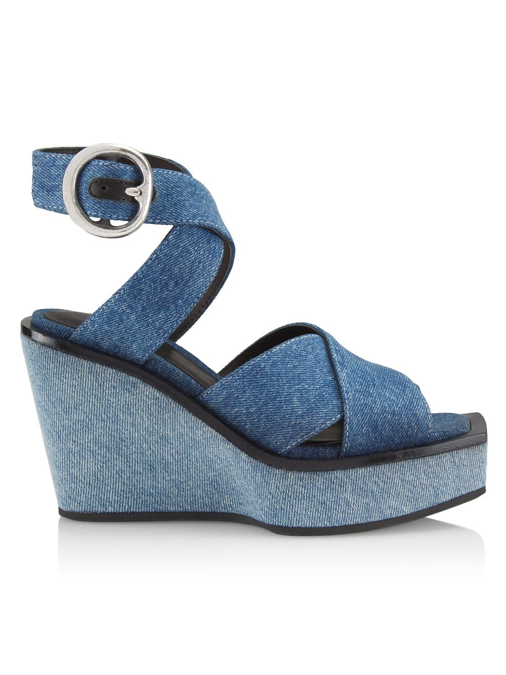 

Сандалии-сабо Santiago 100MM из денима rag & bone, синий