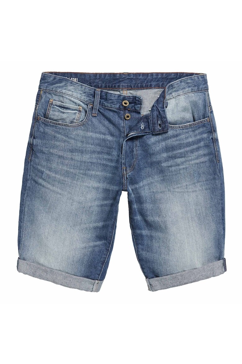 

Короткие джинсы с потертым эффектом G-Star Raw, синий
