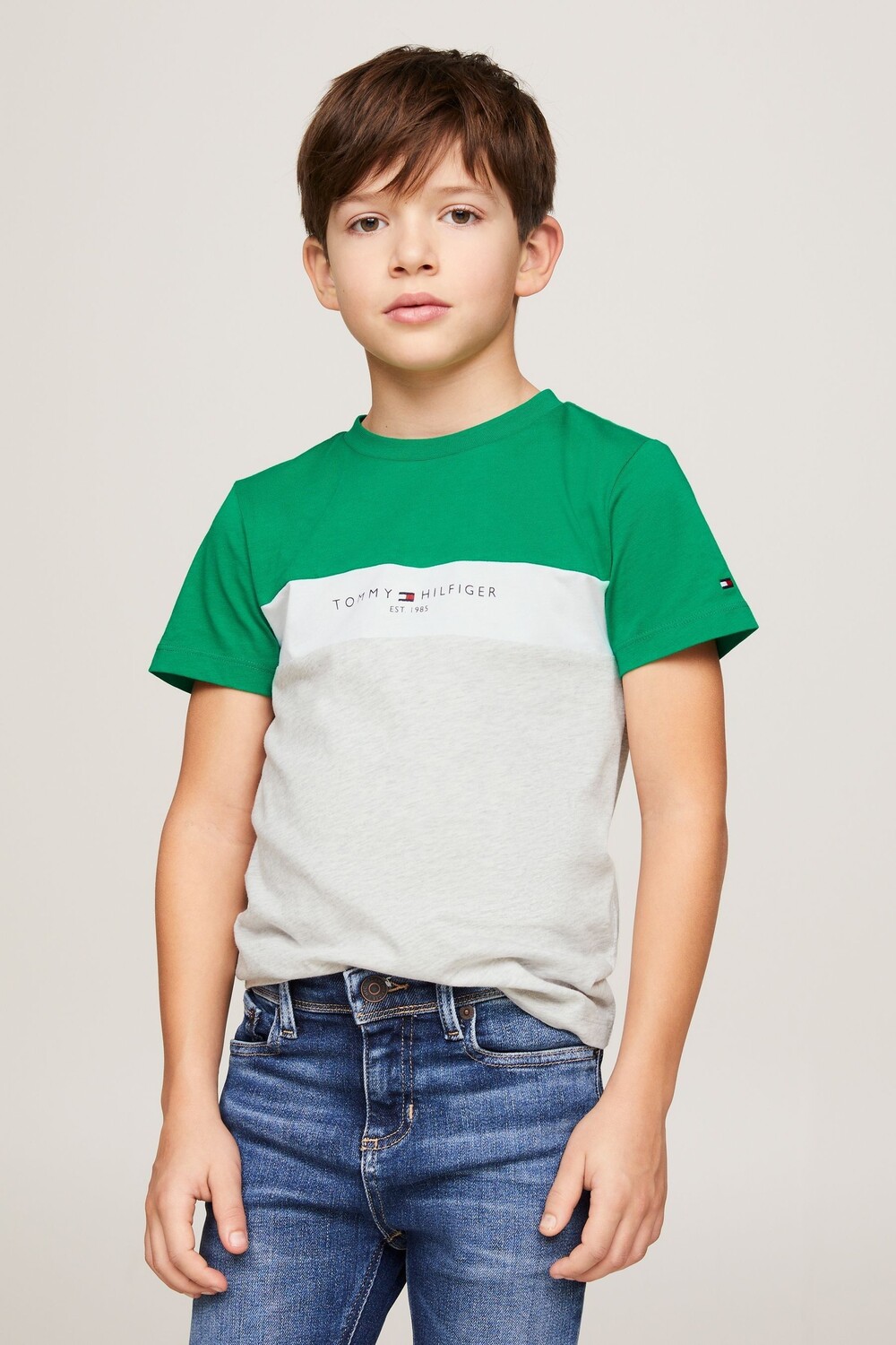 

Футболка с колор-блоками Tommy Hilfiger, зеленый