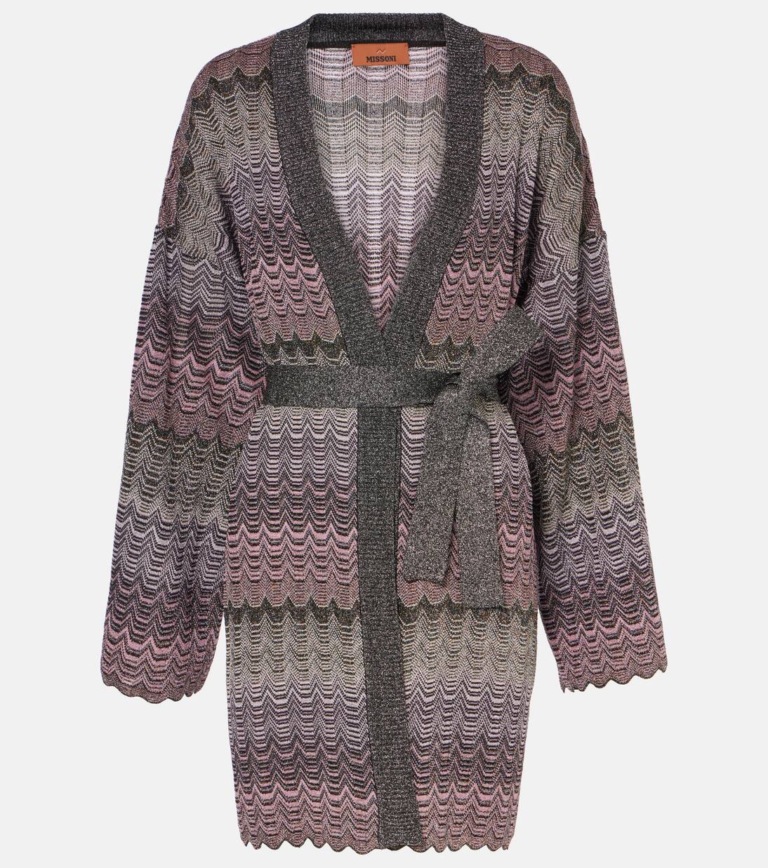 

Кардиган с металлическим узором Zig Zag Missoni, цвет multicolor black, silver, rose