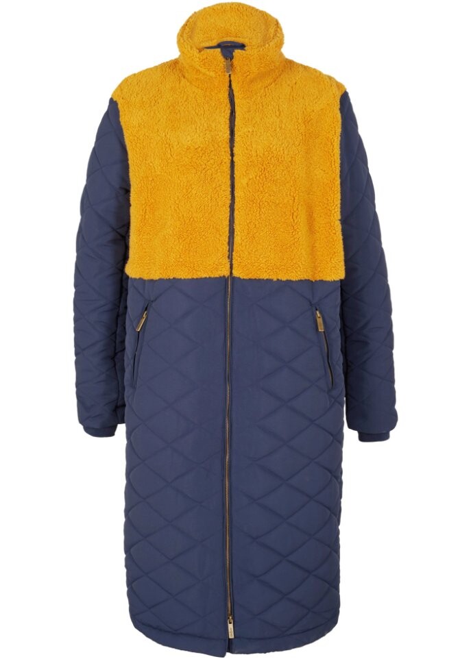 

Стеганое пальто с плюшевой вставкой John Baner Jeanswear, синий