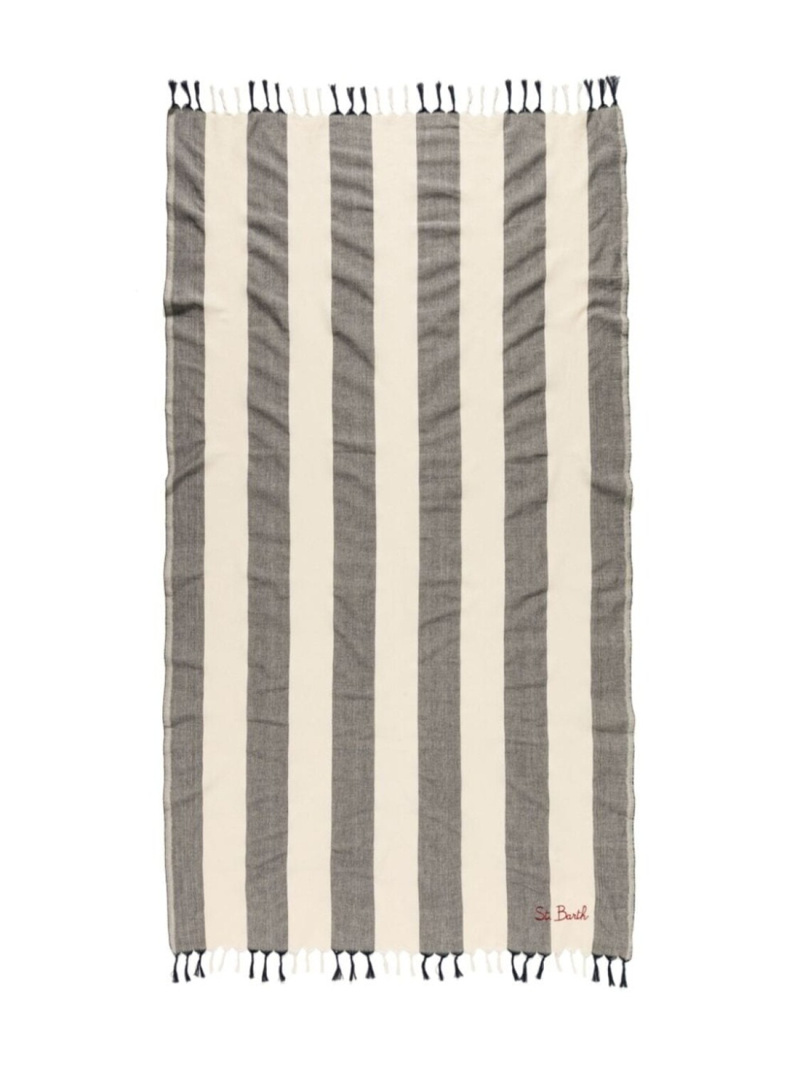 

MC2 Saint Barth Kids пляжное полотенце Fouta в полоску, серый