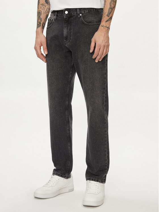 Джинсы прямого кроя Calvin Klein, черный джинсы whitney прямые заниженная посадка стрейч размер 31 черный